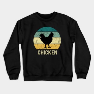 Chicken At Sunset A Gift For Chickens Lovers Crewneck Sweatshirt